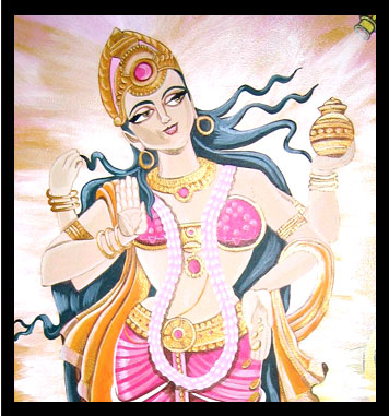 Lakshmi mural detail
